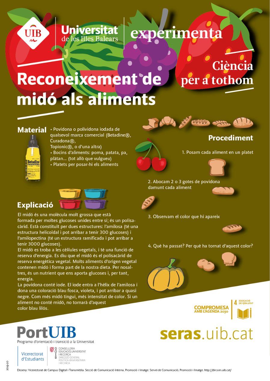 Reconeixement de midó als aliments