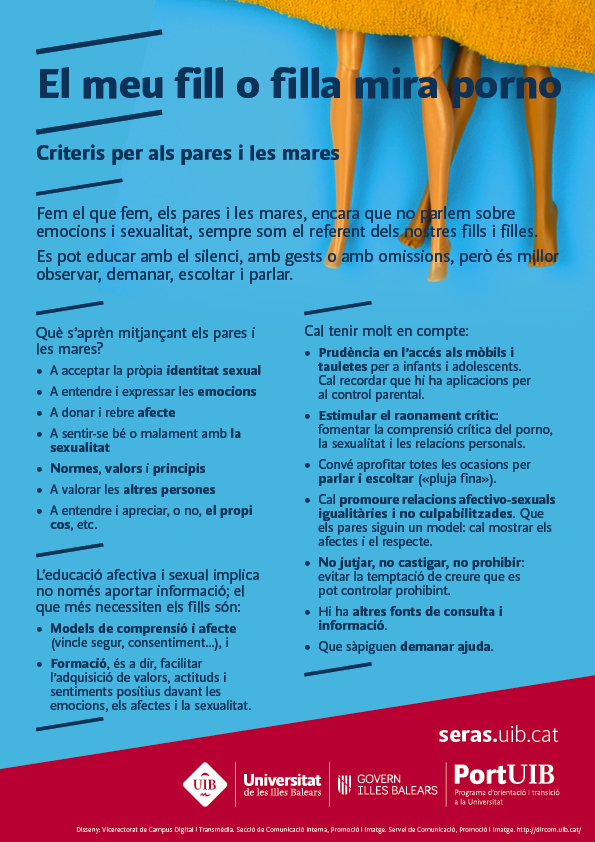 El meu fill o filla mira porno. Criteris per als pares i les mares